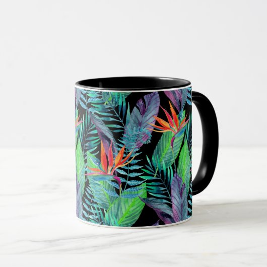 Mug Oiseau d'aquarelle du paradis (Devant droit)
