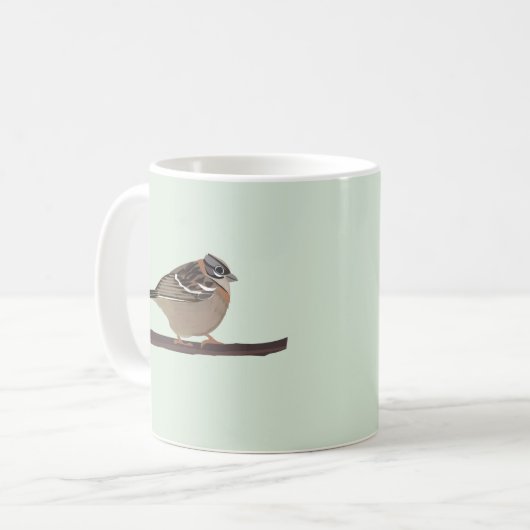 Mug Oiseau de Bruant couronné (Devant gauche)