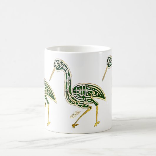 Mug Oiseau de calligraphie (cigogne) (Centre)
