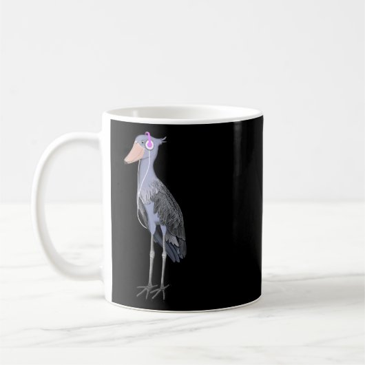 Mug Oiseau de chaussure Musique Casques Oiseau Oiseau  (Gauche)