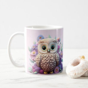 Mug Oiseau de Chouette blanche imprimé 3D