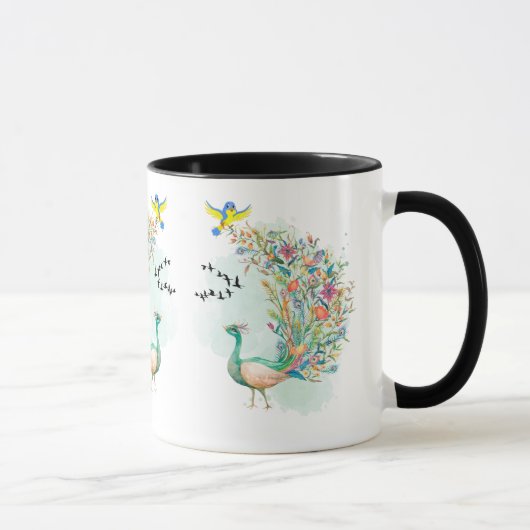 Mug Oiseau de couleur cool (Droite)