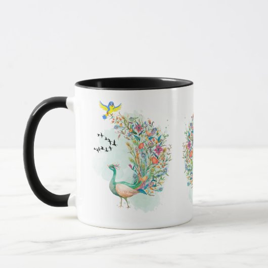 Mug Oiseau de couleur cool (Gauche)