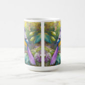 Mug Oiseau de fantaisie Geai Violet Touffeté (Centre)