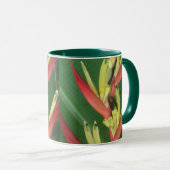 Mug Oiseau de Heliconica du paradis rouge jaune (Devant droit)