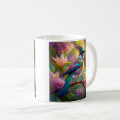 Mug Oiseau de Jay Imaginaire vert (Devant droit)
