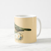 Mug Oiseau de la Couronne fantaisie sur la pêche (Devant droit)