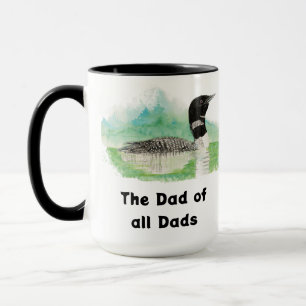 Mug Oiseau de Loon commun d'Art sauvage Papa de tous l