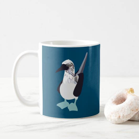 Mug Oiseau de mer à pied bleu (Avec donut)