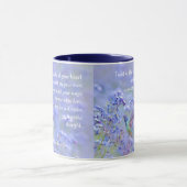Mug Oiseau de mer Jardin bleu Floral BibleÉcriture (Centre)