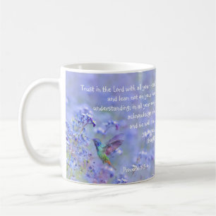 Mug Oiseau de mer Jardin bleu Floral BibleÉcriture