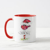 Mug Oiseau de Noël blanc (Gauche)