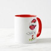 Mug Oiseau de Noël blanc (Devant droit)