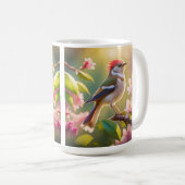 Mug Oiseau de Paruline Imaginaire à tête rouge (Devant droit)