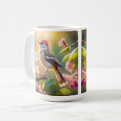 Mug Oiseau de Paruline Imaginaire à tête rouge (Devant gauche)