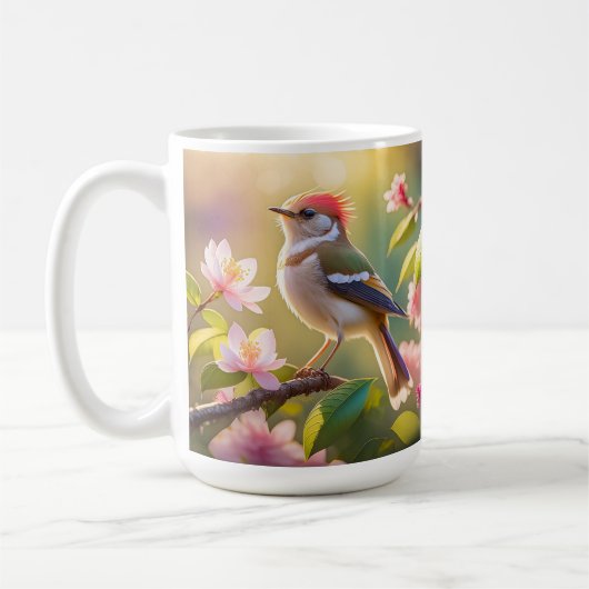 Mug Oiseau de Paruline Imaginaire à tête rouge (Gauche)