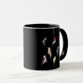 Mug Oiseau de Pic-de-Bois amusant observant Nice Pecke (Devant droit)