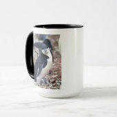 Mug Oiseau de pingouin mignon animal noir eau blanche (Devant gauche)
