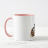 Mug Oiseau de Remise de Diplôme Rose Mignon (Gauche)
