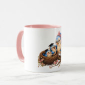 Mug Oiseau de Remise de Diplôme Rose Mignon (Devant gauche)