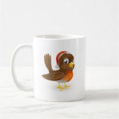 Mug Oiseau de Robin dans un casquette de Père Noël (Gauche)
