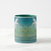 Mug Oiseau d'Egret Océan Art Turquoise (Centre)