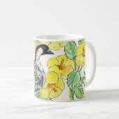 Mug Oiseau d'État d'Hawaii et fleurs (Devant droit)