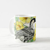 Mug Oiseau d'État d'Hawaii et fleurs (Devant gauche)