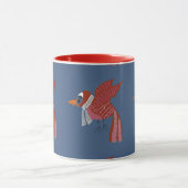 Mug Oiseau d'hiver fantaisiste avec écharpe (Centre)