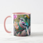 Mug Oiseau d'Imaginaire tacheté blanc crêpé (Gauche)