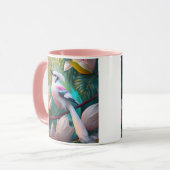 Mug Oiseau d'Imaginaire tacheté blanc crêpé (Devant gauche)