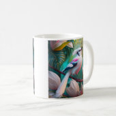 Mug Oiseau d'Imaginaire tacheté blanc crêpé (Devant droit)