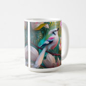 Mug Oiseau d'Imaginaire tacheté blanc crêpé (Devant droit)