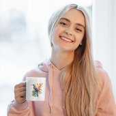 Mug Oiseau du Paradis, fleur phantasy coloré