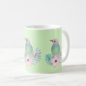 Mug Oiseau et fleur à l'aquarelle (Devant droit)
