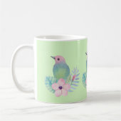 Mug Oiseau et fleur à l'aquarelle (Gauche)