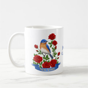 Mug Oiseau et fleurs de l'État de New York