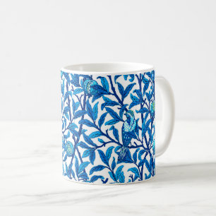 Mug Oiseau et grenade de style Art nouveau, Bleu de Co