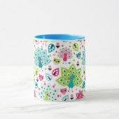 Mug oiseau et hibou de paon (Centre)