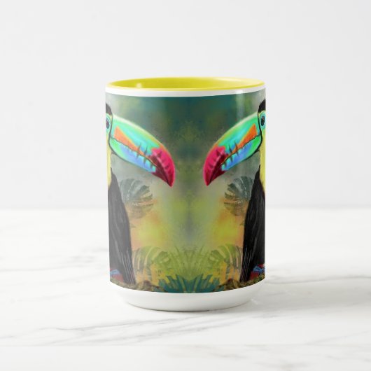 Mug Oiseau exotique tropical de Toco Toucan - Peinture (Centre)
