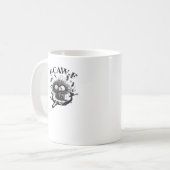 Mug Oiseau F-Caw-F d'Halloween Cool Unique (Devant gauche)