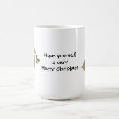 Mug Oiseau fantaisiste avec un brin de houx (Centre)
