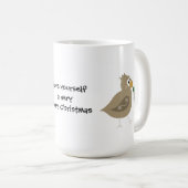 Mug Oiseau fantaisiste avec un brin de houx (Devant droit)