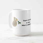 Mug Oiseau fantaisiste avec un brin de houx (Devant gauche)