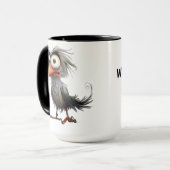 Mug Oiseau fantaisiste drôle (Devant gauche)