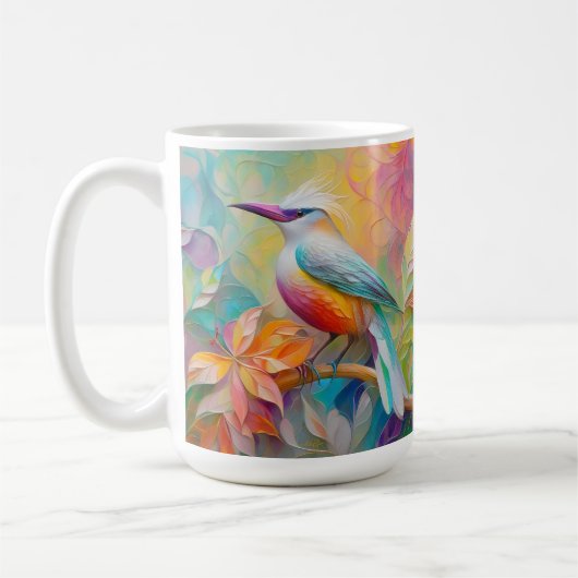 Mug Oiseau Fantastique à Sein Rose et Bec Rose (Gauche)