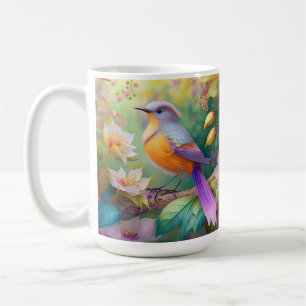 Mug Oiseau Fantastique à Tête de Lavande et Poitrine O