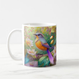 Mug Oiseau Fantastique à Tête de Lavande et Poitrine O