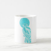 Mug Oiseau faucon sarcelle et lune (Centre)