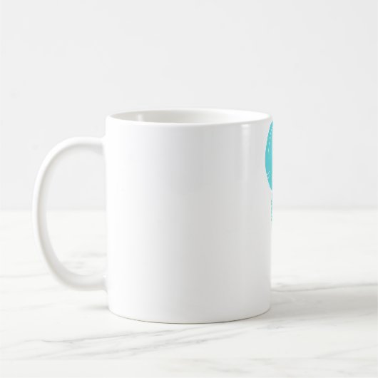 Mug Oiseau faucon sarcelle et lune (Gauche)